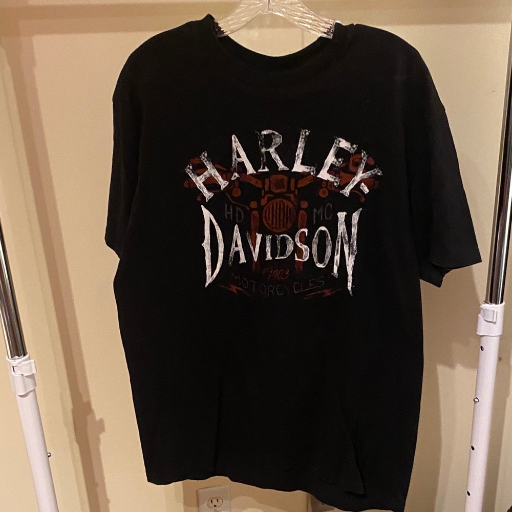 Harley-Davidson Black Tee with Bold Logo C1LL Grand Cayman Islands 2016